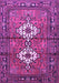 Machine Washable Persian Purple Traditional Area Rugs, wshtr313pur