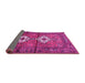 Sideview of Persian Pink Traditional Rug, tr313pnk