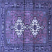 Square Persian Blue Traditional Rug, tr313blu