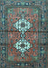 Machine Washable Persian Light Blue Traditional Rug, wshtr313lblu