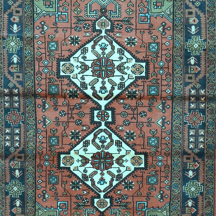 Machine Washable Persian Light Blue Traditional Rug, wshtr313lblu