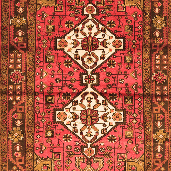 Serging Thickness of Machine Washable Persian Orange Traditional Area Rugs, wshtr313org