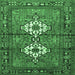 Square Persian Emerald Green Traditional Rug, tr313emgrn