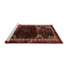 Sideview of Machine Washable Traditional Sepia Brown Rug, wshtr3140