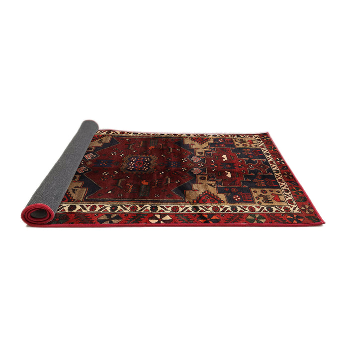 Sideview of Traditional Reddish Brown Animal Rug, tr3140