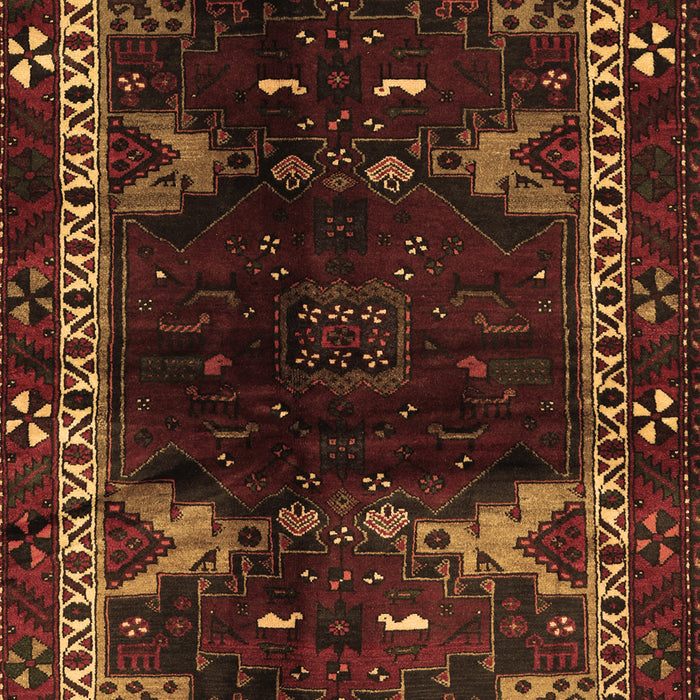 Machine Washable Animal Brown Traditional Rug, wshtr3140brn