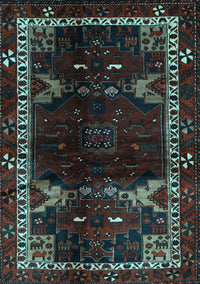 Animal Light Blue Traditional Rug, tr3140lblu