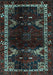 Machine Washable Animal Light Blue Traditional Rug, wshtr3140lblu