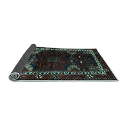 Sideview of Animal Light Blue Traditional Rug, tr3140lblu