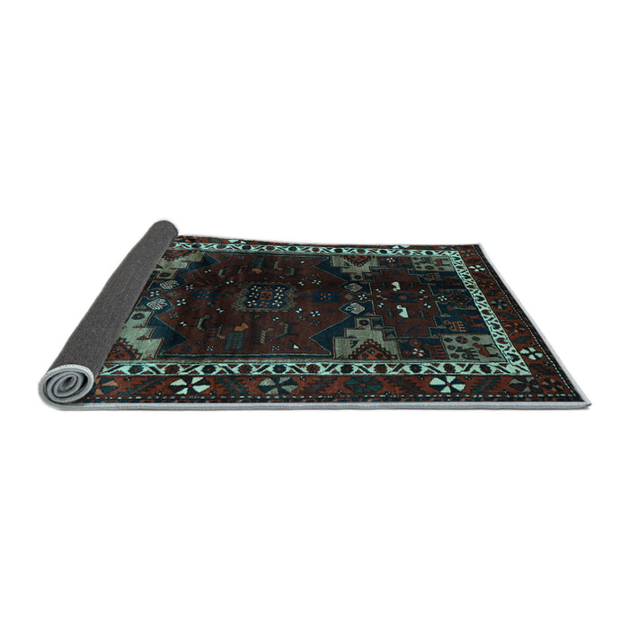 Sideview of Animal Light Blue Traditional Rug, tr3140lblu