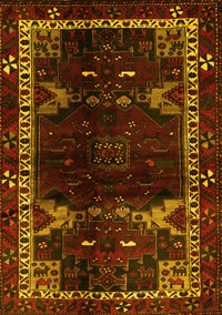 Animal Yellow Traditional Rug, tr3140yw