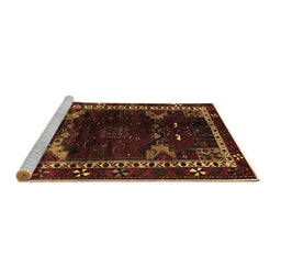 Sideview of Machine Washable Animal Brown Traditional Rug, wshtr3140brn