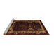 Sideview of Machine Washable Animal Brown Traditional Rug, wshtr3140brn