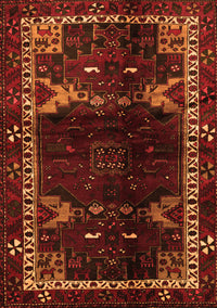 Animal Orange Traditional Rug, tr3140org