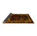 Sideview of Animal Yellow Traditional Rug, tr3140yw