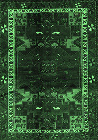 Animal Emerald Green Traditional Rug, tr3140emgrn