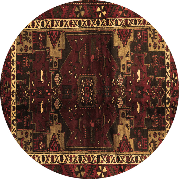 Round Machine Washable Animal Brown Traditional Rug, wshtr3140brn
