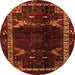 Machine Washable Animal Orange Traditional Area Rugs, wshtr3140org