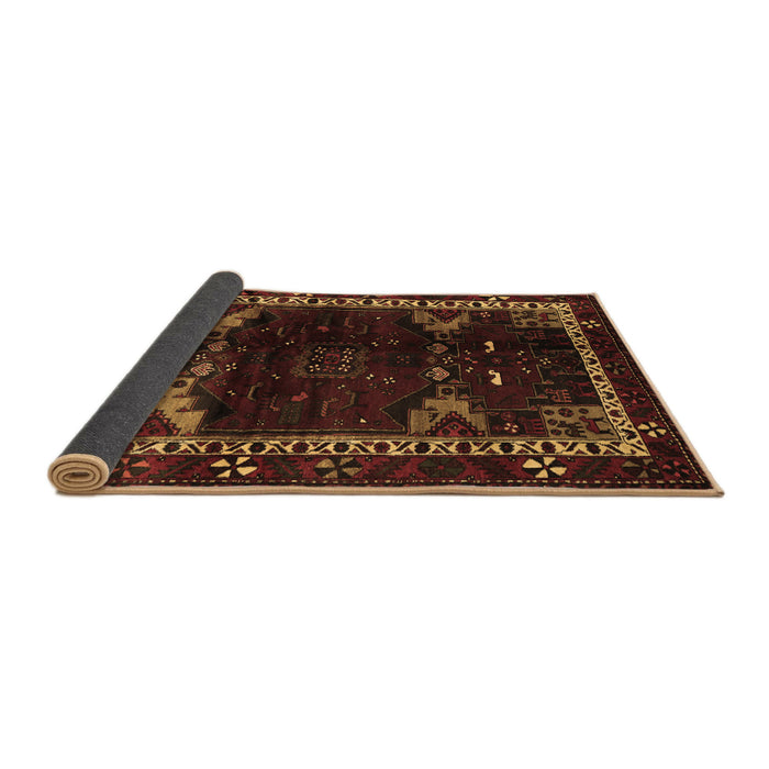 Sideview of Animal Brown Traditional Rug, tr3140brn