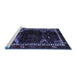 Sideview of Machine Washable Animal Blue Traditional Rug, wshtr3140blu