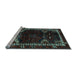 Sideview of Machine Washable Animal Light Blue Traditional Rug, wshtr3140lblu