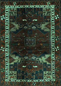 Animal Turquoise Traditional Rug, tr3140turq