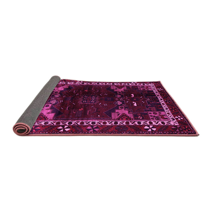 Sideview of Animal Pink Traditional Rug, tr3140pnk