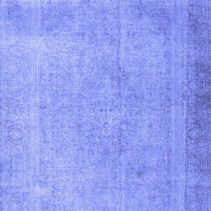 Machine Washable Persian Blue Traditional Rug, wshtr3141blu