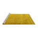 Sideview of Machine Washable Persian Yellow Traditional Rug, wshtr3141yw