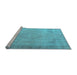 Sideview of Machine Washable Persian Light Blue Traditional Rug, wshtr3141lblu