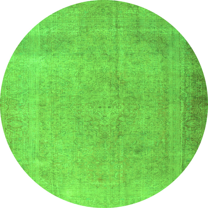 Square Persian Green Traditional Rug, tr3141grn