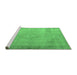 Sideview of Machine Washable Persian Emerald Green Traditional Area Rugs, wshtr3141emgrn