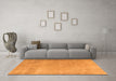 Machine Washable Persian Orange Traditional Area Rugs in a Living Room, wshtr3141org