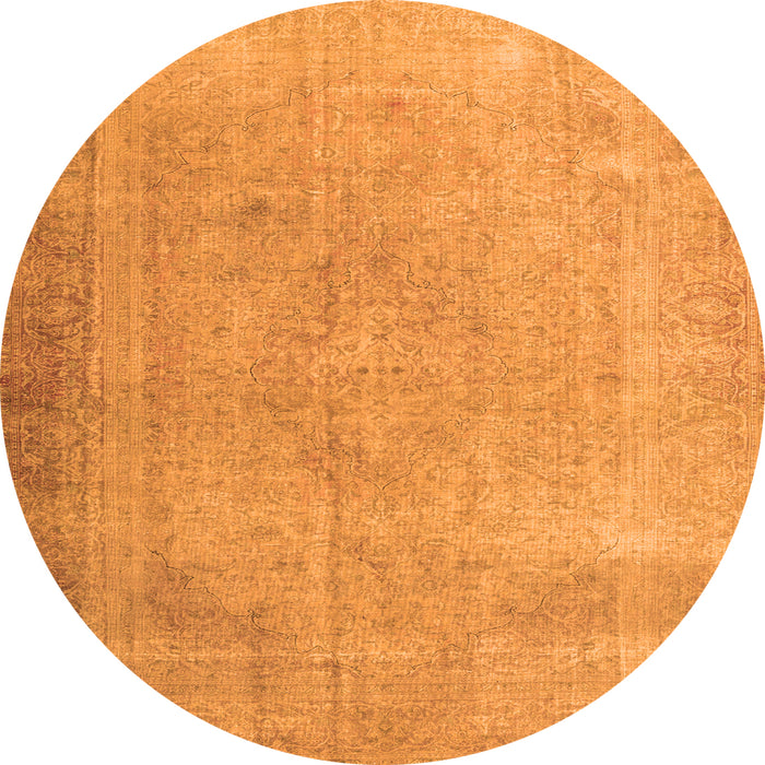 Machine Washable Persian Orange Traditional Area Rugs, wshtr3141org