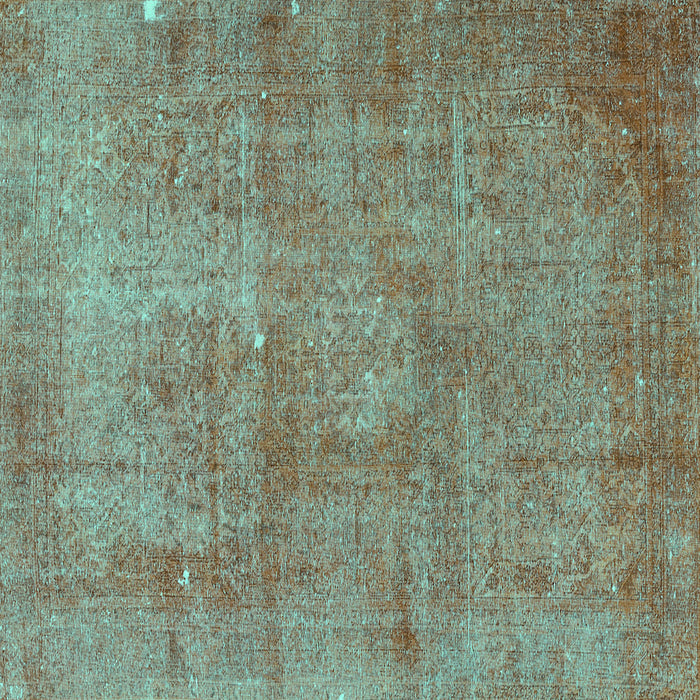 Square Machine Washable Persian Turquoise Traditional Area Rugs, wshtr3142turq