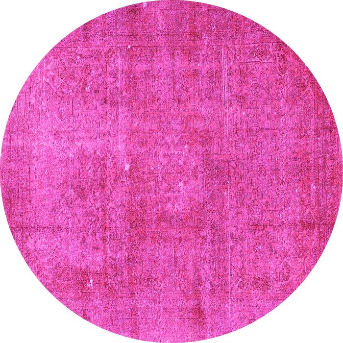 Round Persian Pink Traditional Rug, tr3142pnk