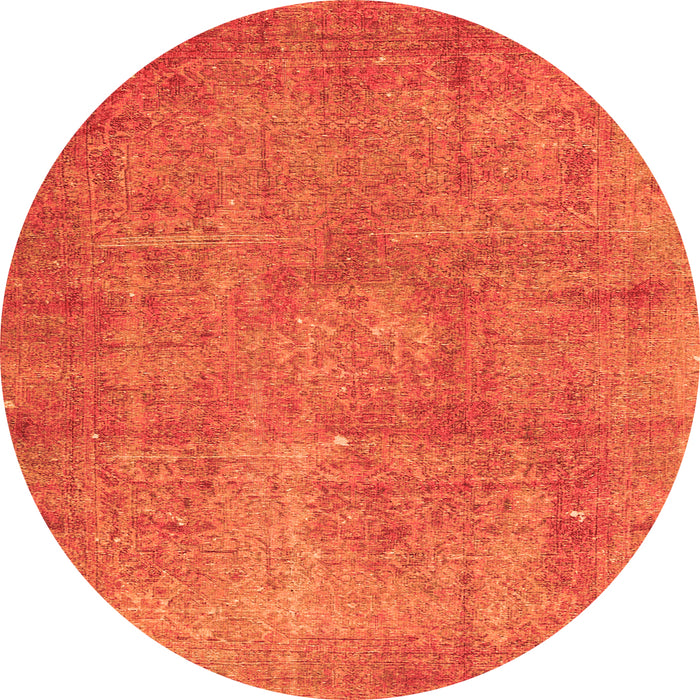 Square Persian Orange Traditional Rug, tr3142org