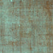 Square Persian Turquoise Traditional Rug, tr3142turq