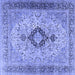 Square Persian Blue Traditional Rug, tr3143blu