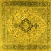 Square Persian Yellow Traditional Rug, tr3143yw