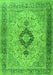 Serging Thickness of Machine Washable Persian Green Traditional Area Rugs, wshtr3143grn