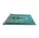 Sideview of Machine Washable Persian Light Blue Traditional Rug, wshtr3143lblu