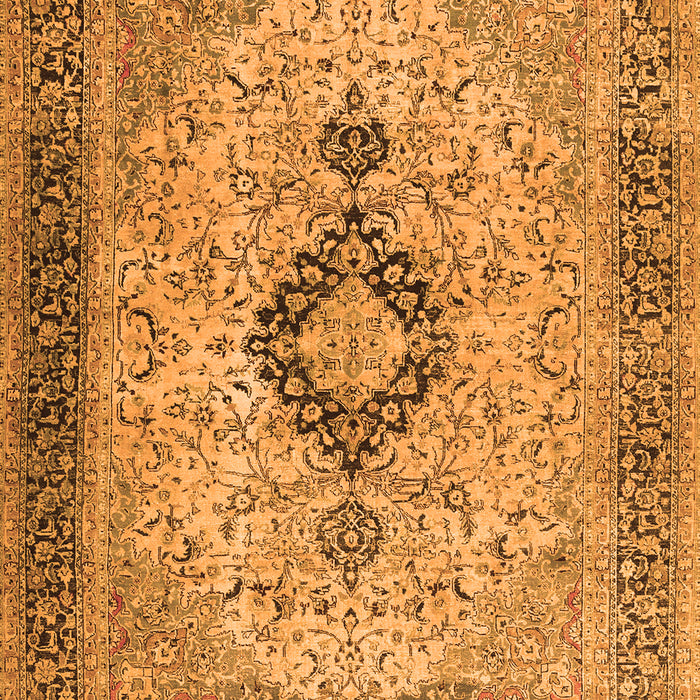 Serging Thickness of Machine Washable Persian Orange Traditional Area Rugs, wshtr3143org