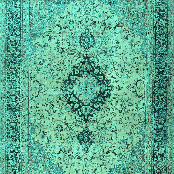 Machine Washable Persian Turquoise Traditional Area Rugs, wshtr3143turq