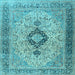 Square Persian Light Blue Traditional Rug, tr3143lblu