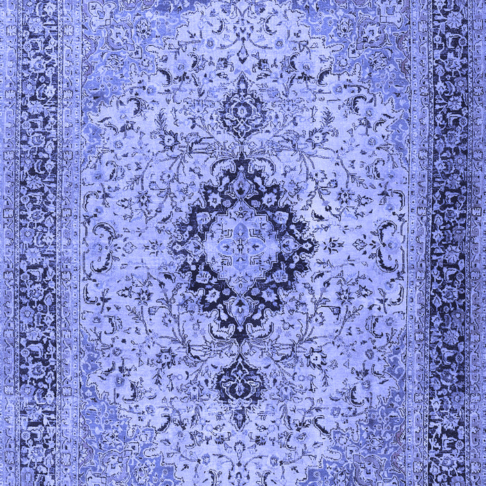 Machine Washable Persian Blue Traditional Rug, wshtr3143blu