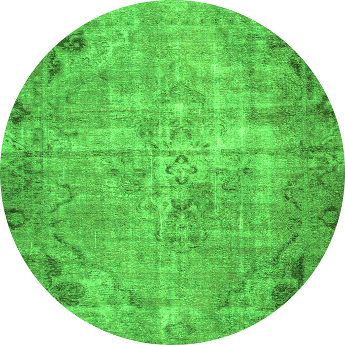 Square Persian Green Traditional Rug, tr3144grn