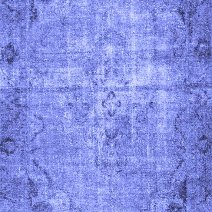 Machine Washable Persian Blue Traditional Rug, wshtr3144blu