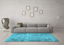 Machine Washable Persian Light Blue Traditional Rug in a Living Room, wshtr3144lblu