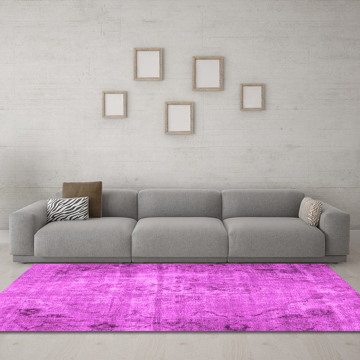 Machine Washable Persian Pink Traditional Rug in a Living Room, wshtr3144pnk